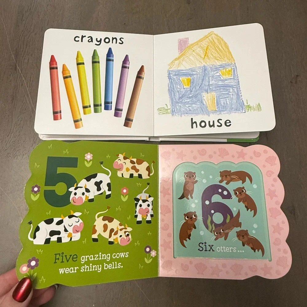 🐰2pc Baby ABC + Numbers Board Books